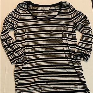 Talbots Striped Black and White Women's Top